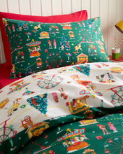 Load image into Gallery viewer, Christmas Fairground Duvet and Pillowcase Set