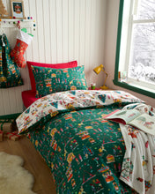 Load image into Gallery viewer, Christmas Fairground Duvet and Pillowcase Set