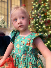 Load image into Gallery viewer, Christmas Fairground Cotton Fabric (Pine)