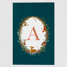 Load image into Gallery viewer, Woodland Initial Greeting Card