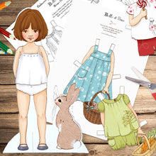 Load image into Gallery viewer, A4 Dress Up Belle Download