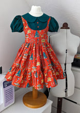 Load image into Gallery viewer, Christmas Fairground Cotton Fabric (Pine)
