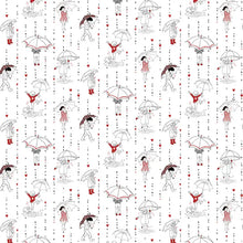 Load image into Gallery viewer, Raining Love Valentines Organic Cotton Poplin Fabric

