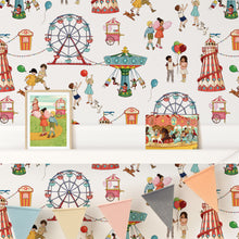 Load image into Gallery viewer, Fairground Wallpaper Sample
