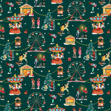 Load image into Gallery viewer, Christmas Fairground Organic Cotton Fabric
