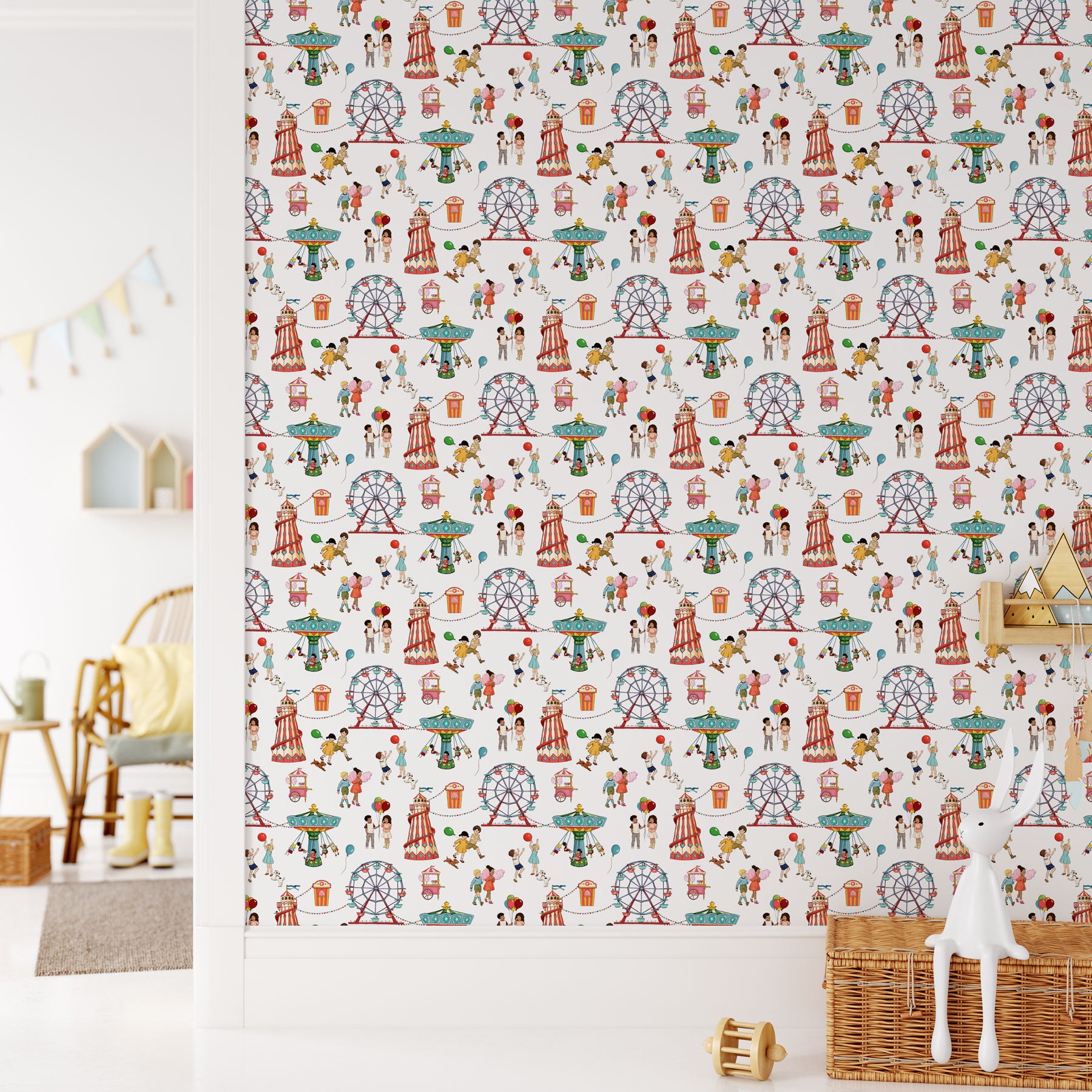 Fairground Themed Children's Nursery Wallpaper – Belle & Boo