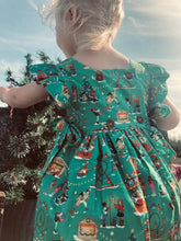 Load image into Gallery viewer, Christmas Fairground Cotton Fabric (Pine)
