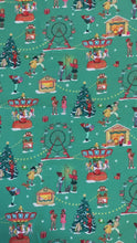 Load and play video in Gallery viewer, Christmas Fairground Organic Cotton Fabric
