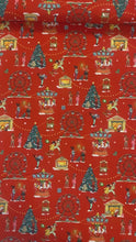 Load and play video in Gallery viewer, Christmas Fairground Organic Cotton Fabric
