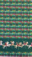 Load and play video in Gallery viewer, Christmas Magical Carousel Double Border Organic Cotton Fabric
