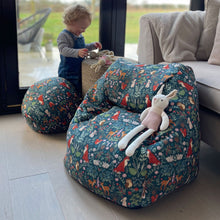 Load image into Gallery viewer, Kids Snuggle Chair Beanbag + Footstool Bundle - Fairytale
