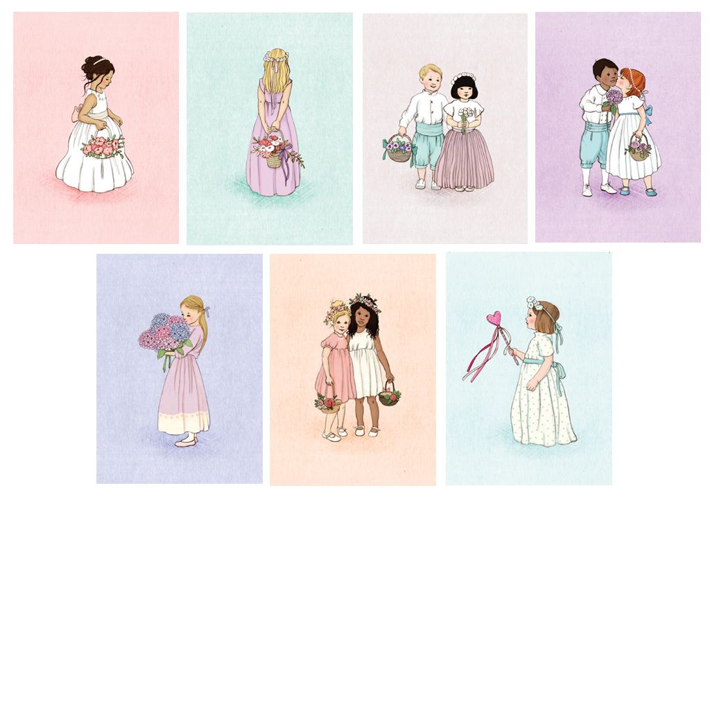 Flower Girls Postcard Collection