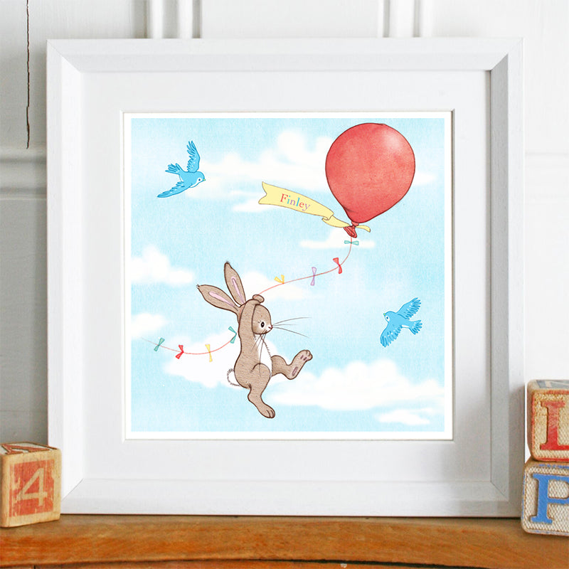 Boo and the Balloon Personalised Art Print