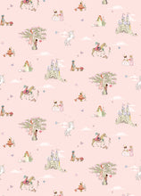 Load image into Gallery viewer, pink fairytale wrapping paper for children
