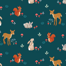 Load image into Gallery viewer, Wrapping paper - Forest Friends Teal
