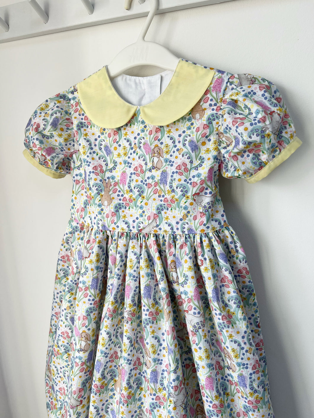 spring party dress in spring chicken fabric by belle and boo