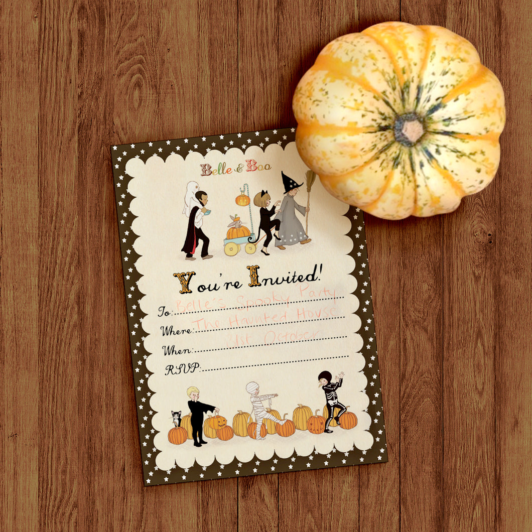 Halloween invite by Belle and Boo