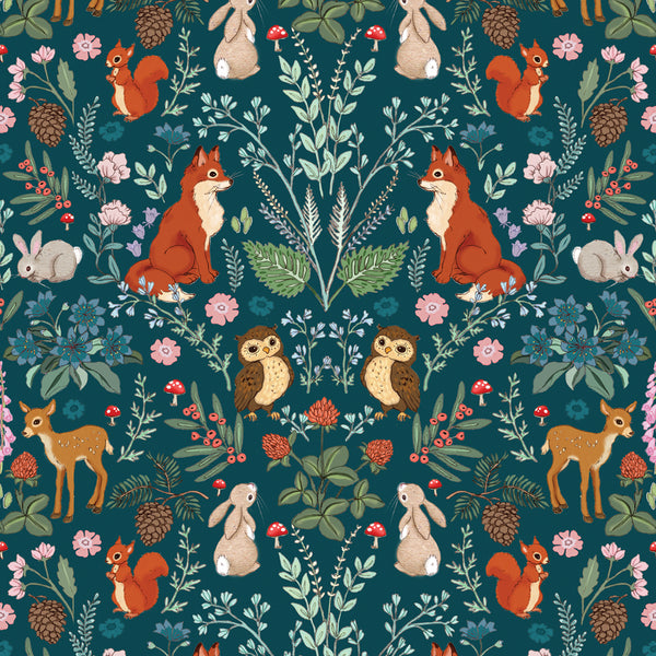 Wrapping paper - Midnight Forest Teal – Belle & Boo