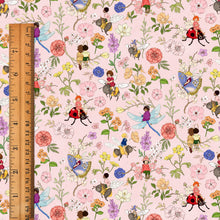 Load image into Gallery viewer, Secret Bug Garden Pink Fabric
