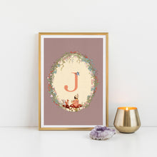 Load image into Gallery viewer, Toadstool Tales Personalised Initial Art Print
