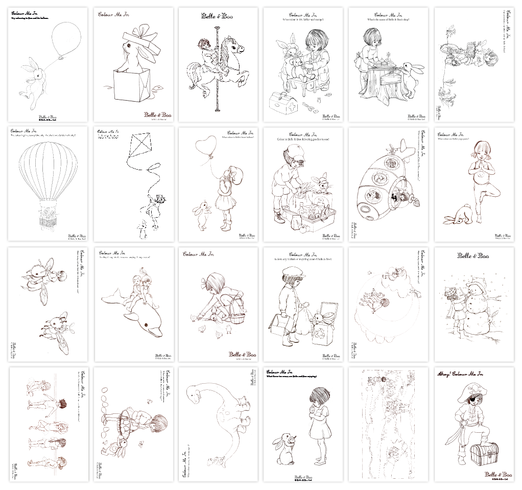 Downloadable Colouring In Sheet Bundle