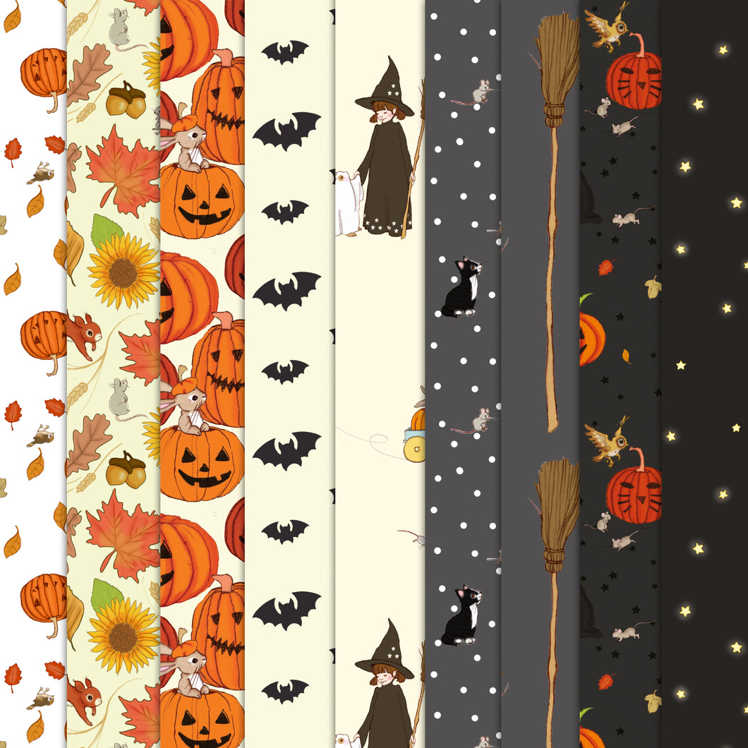 Halloween patterned PDF papers available for download