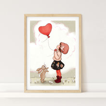 Load image into Gallery viewer, Heart Shaped Balloon Art Print
