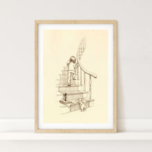 Load image into Gallery viewer, Up The Stairs We Go Art Print
