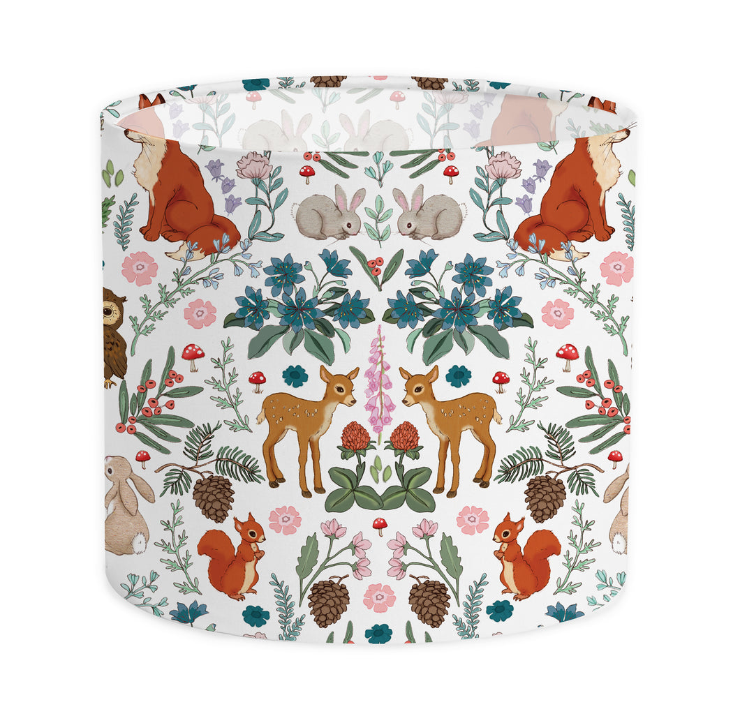 Midnight Forest White Lampshade