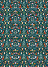 Load image into Gallery viewer, Wrapping paper - Midnight Forest Teal
